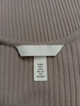 Vorschaubild 3 von Strickkleid Gerippt Ärmellos Midi Kleid Grau Damen Gr. 36 S Casual
