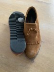Vorschaubild 7 von Damen Loafer Slipper Halbschuhe Braun Gr 40 Leder Fransen Casual