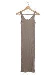 Vorschaubild 1 von Strickkleid Gerippt Ärmellos Midi Kleid Grau Damen Gr. 36 S Casual
