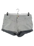Vorschaubild 1 von Jeans Shorts Damen Grau Gestreift Gr. W30 L20 Baumwolle Sommer