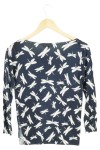 Vorschaubild 2 von Damen Sweatshirt Tiermotive Applikationen Strass Blau Gr. 34 XS