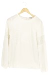 Vorschaubild 1 von Damen Langarmshirt Gr. 40/L Weiß Spitze Casual Elegant Feminin