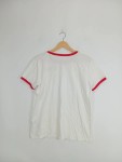 Vorschaubild 3 von T-Shirt Damen Gr. 40 L Weiß Rot Logo Print Rundhalsausschnitt
