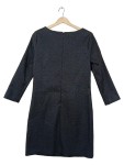 Vorschaubild 2 von Damen Abendkleid Etuikleid Schwarz Glitzer Gr. 42 Langarm Elegant