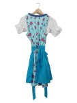 Vorschaubild 3 von Dirndl Damen Blau Gr. 42/XL Baumwolle Blumenmuster Traditionell Rüschen