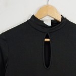 Vorschaubild 3 von Damen Body Langarm Schwarz Cut-Out Stehkragen Gr. 38 M