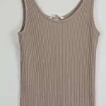 Vorschaubild 2 von Strickkleid Gerippt Ärmellos Midi Kleid Grau Damen Gr. 36 S Casual
