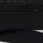 Vorschaubild 3 von Kapuzenpullover Damen Gr. 34 XS Schwarz Rippstrick Kapuze Reißverschluss