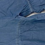 Vorschaubild 2 von Jeanskleid Kleid Baumwolle Blau Stickerei Knopf Freizeit Gr. 98
