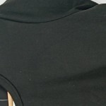 Vorschaubild 4 von T-Shirt Damen Gr. 40/L Schwarz Polyester Basic Kurzarm Freizeit