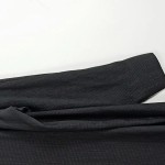Vorschaubild 2 von Hemdblusenkleid Damen Gr. 34 Schwarz Uni Freizeit Midikleid