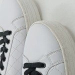 Vorschaubild 2 von Sneaker Low Damen Weiß Gesteppt Schnürung Freizeit Größe 39