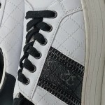 Vorschaubild 3 von Sneaker Low Damen Weiß Gesteppt Schnürung Freizeit Größe 39