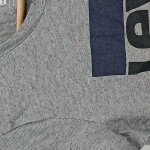 Vorschaubild 4 von Damen T-Shirt Gr. 34 XS Grau Logo Print Kurzarm Baumwolle Casual