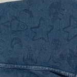 Vorschaubild 2 von Jogginghose Gr. 80 Blau Sterne Baumwolle Sweathose Kinder Hose Rippstrick