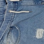Vorschaubild 6 von Ripped Jeans Herren Gr. W31/40/L Blau Baumwolle Uni Streetwear Jogger