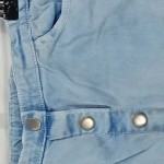 Vorschaubild 2 von Jeansrock Kinder Minirock Blau Baumwolle Knopfleiste Fransen Gr. 98