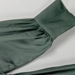 Vorschaubild 2 von Festliches Kleid Damen Midikleid Langarm Raffungen Oliv Gr. 38 M