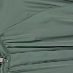 Vorschaubild 3 von Festliches Kleid Damen Midikleid Langarm Raffungen Oliv Gr. 38 M