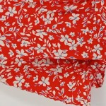 Vorschaubild 3 von Maxikleid Damen Sommerkleid Blumenmuster Rot Cut-Outs Viskose Gr. 36 S