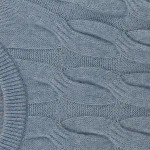 Vorschaubild 3 von Damen Pullover Blau Zopfstrick Rundhals Gr. 38 M Mohair Wolle