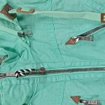 Vorschaubild 3 von Damen Leinen Windjacke Kapuze Türkis Gr. 36 S Freizeit Frühling Sommer
