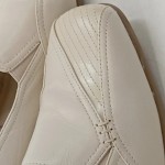 Vorschaubild 2 von Damen Loafer Slipper Komfortabel Leder Beige Gr. 38.5