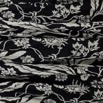 Vorschaubild 2 von Damen Sommerkleid Blumenmuster Baumwolle Maxikleid Schwarz Gr. 44 XXL