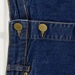 Vorschaubild 3 von Jeansrock Damen Blau Gr. 34 XS A-Linie Midirock Baumwolle Knopfleiste
