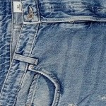 Vorschaubild 3 von Damen Destroyed Jeans Blau Used Look Fransen Gr. 42 W33 L29