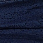 Vorschaubild 2 von Spitzenkleid Damen Gr. 34 XS Blau Kurzarm Midikleid
