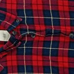 Vorschaubild 5 von Freizeithemd Herren Rot Gr. 36/S Baumwolle Kariert Casual Langarm 54 cm