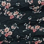 Vorschaubild 2 von Hemdbluse Damen Langarm Blumenmuster Schwarz Viskose Gr. 36 S Knopfleiste