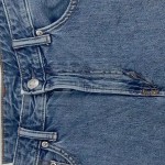 Vorschaubild 2 von Damen Jeans Straight Leg Baumwolle Blau Gr. 34 W26 XS