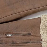 Vorschaubild 2 von Kunstleder Bikerjacke Teddyfell braun Damen Gr. S 36