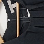 Vorschaubild 3 von Etuikleid Damen Business Midikleid Falten Schwarz Gr. 38 M
