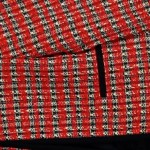Vorschaubild 2 von Blazer Damen Kurzblazer Kariert Rot Business Langarm Gr. 34 XS