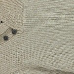 Vorschaubild 3 von Damen Strickpullover Melange Schalkragen Langarm Beige Gr. 46 3XL