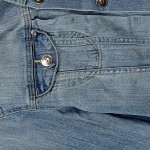 Vorschaubild 4 von Jeansjacke Damen Blau Baumwolle Knopfleiste Langarm Gr. 38 M