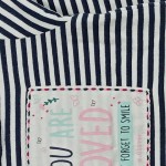 Vorschaubild 2 von Langarmshirt Gr. 80 Blau Blau-Weiß Gestreift Motiv Shirt Mädchen