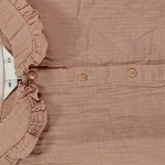 Vorschaubild 4 von Bluse Kinder Gr. 122 Rosa Baumwolle Uni Romantisch Langarm Alltag Rüschen