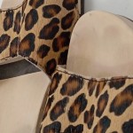 Vorschaubild 2 von Sandalen Damen Leder Animal-Print Tierdruck Schnalle Gr. 36 Mehrfarbig