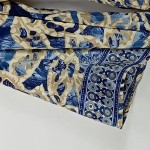Vorschaubild 3 von Morgenmantel Damen Boho Kimono Langarm Blau Abstrakt Gr. 38 M