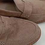 Vorschaubild 2 von Loafer Damen Slipper Halbschuhe Beige Gr. 40 Wildleder-Optik
