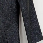 Vorschaubild 5 von Damen Abendkleid Etuikleid Schwarz Glitzer Gr. 42 Langarm Elegant