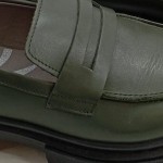 Vorschaubild 2 von Loafer Damen Slipper Halbschuhe Leder Gr. 40 Oliv Grün
