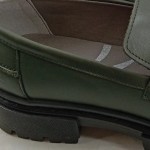Vorschaubild 3 von Loafer Damen Slipper Halbschuhe Leder Gr. 40 Oliv Grün