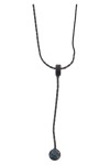 Vorschaubild 2 von Damen Halskette Schwarz Elegant Minimalistisch Metall Perlen
