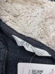 Vorschaubild 2 von Fleecejacke Strickfleecejacke Kapuze Grau Meliert Gr. 134 Kinder