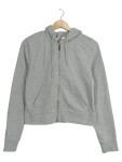 Vorschaubild 1 von Sweatjacke Damen Gr. 38 M Grau Basic Hoodie mit Kapuze & Reißverschluss